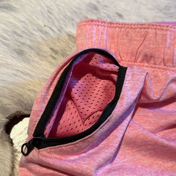 Pink Womens Athletic Shorts Zippered Pockets Size M - Picture 4 of 6